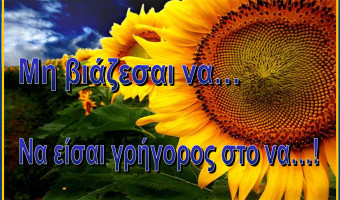 Μη βιάζεσαι να - Να είσαι γρήγορος στο να!